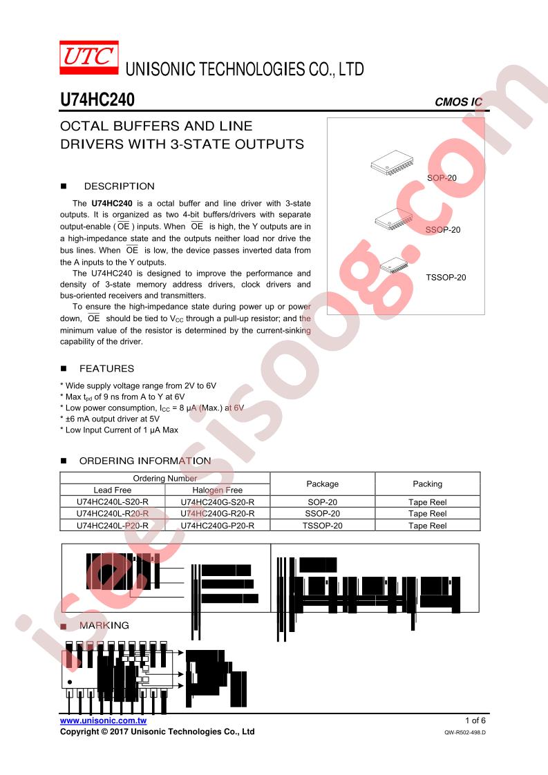 U74HC240L-P20-R