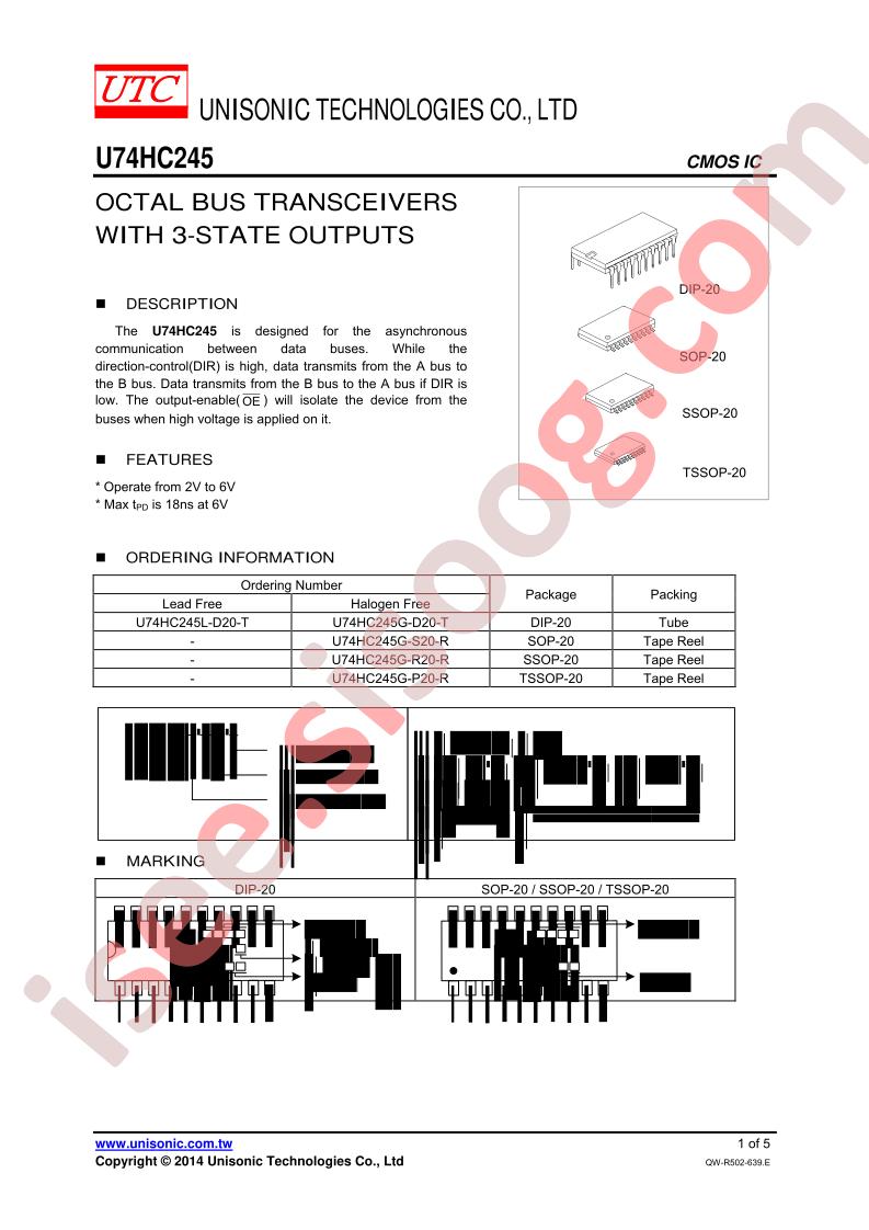 U74HC245G-R20-R