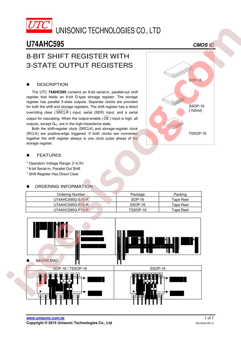 U74AHC595G-P16-R