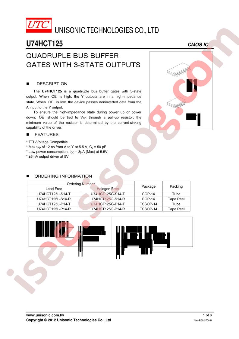 U74HCT125G-P14-R