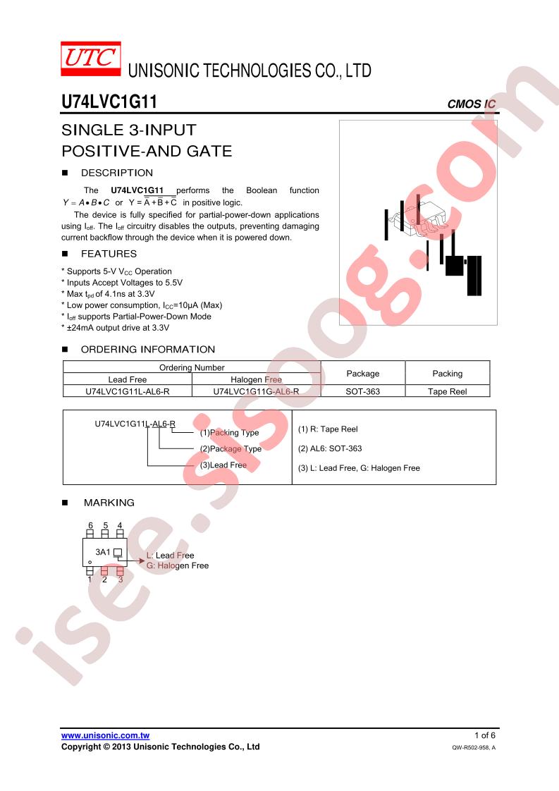U74LVC1G11L-AL6-R