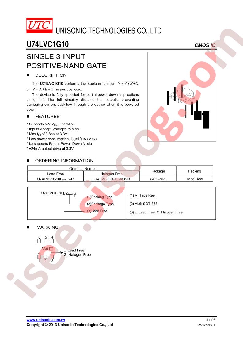 U74LVC1G10L-AL6-R