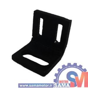 براکت آهنی نگهدارنده تسمه GT2 عرض 6 میلیمتر دو شیار 90 درجه شیار عمودی