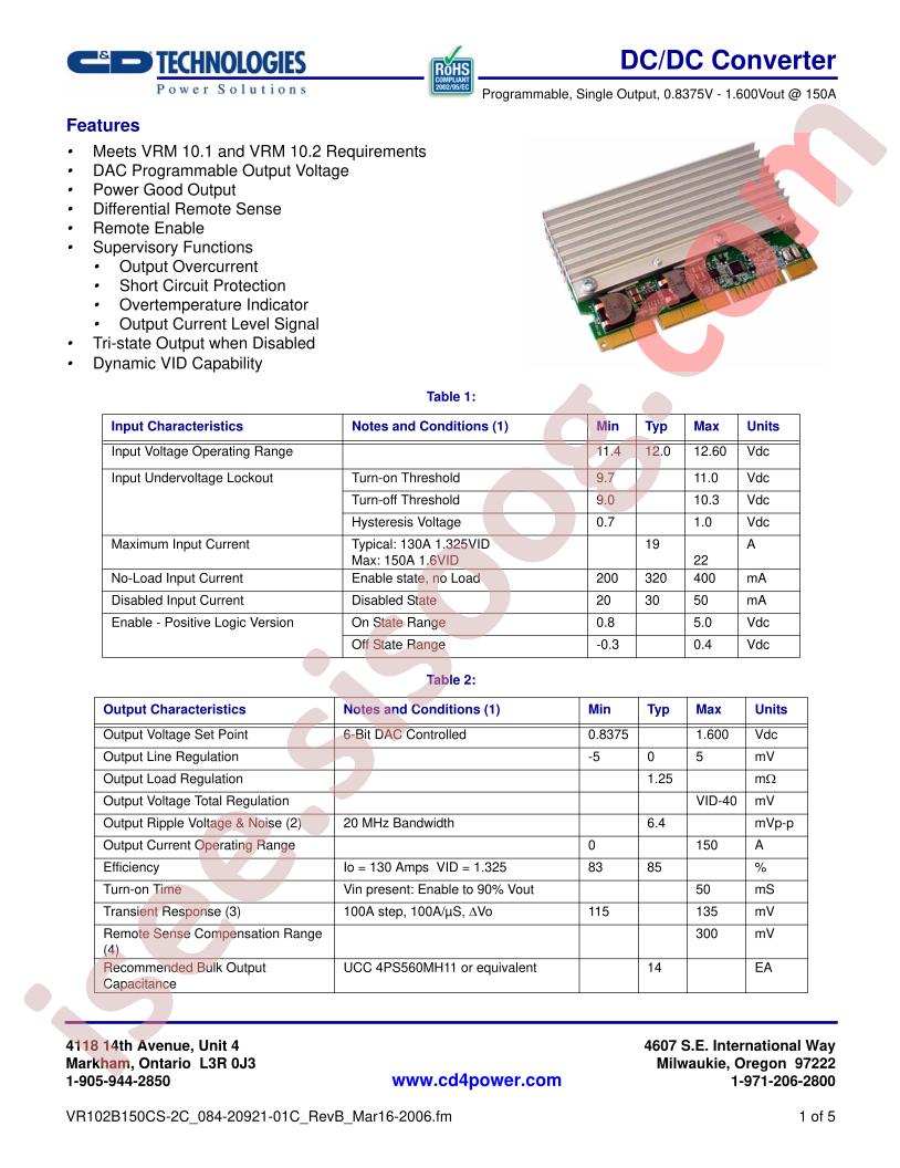 VR102B150CS-2C