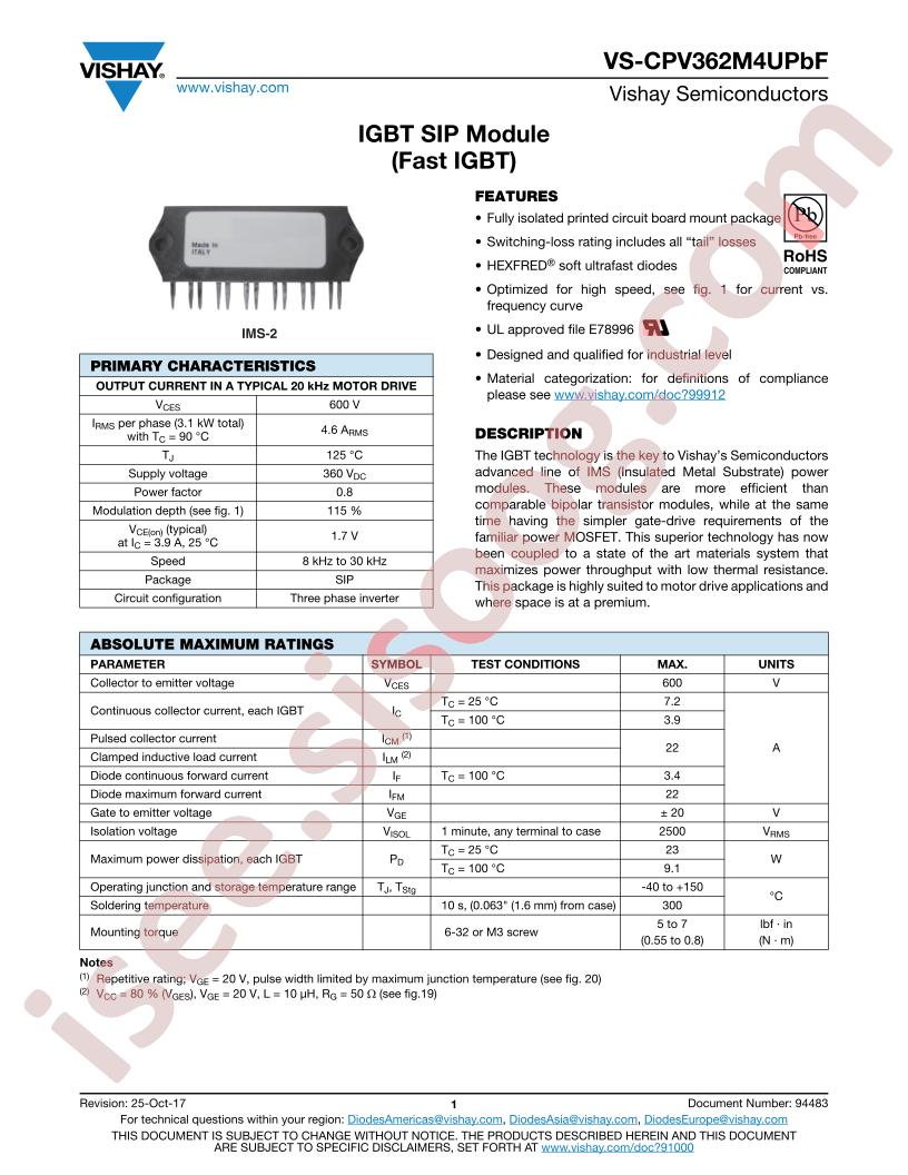 VS-CPV362M4UPBF