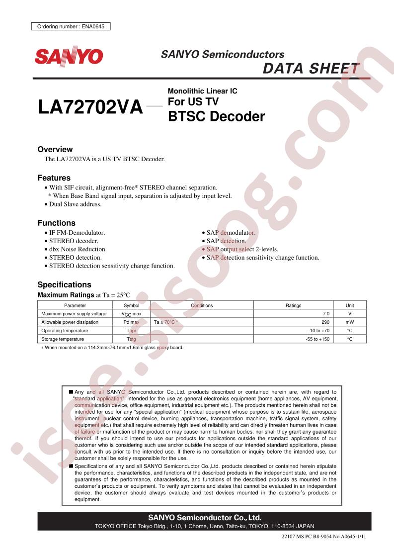LA72702VA