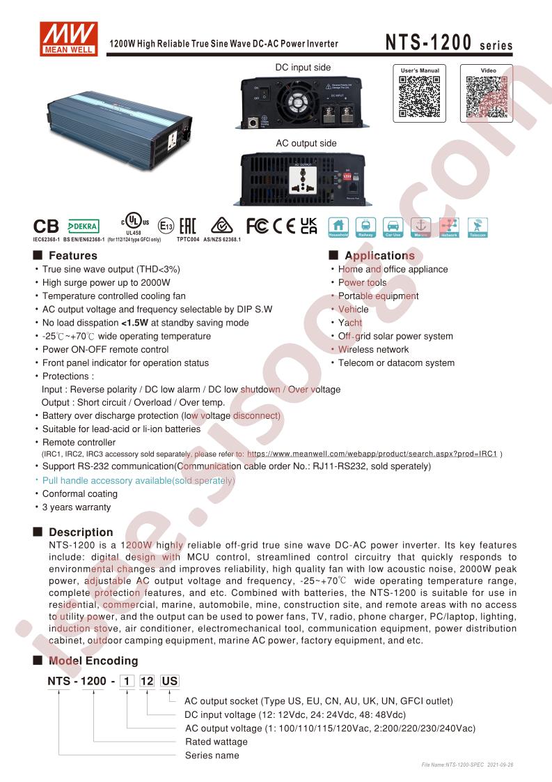NTS-1200-148GFCI