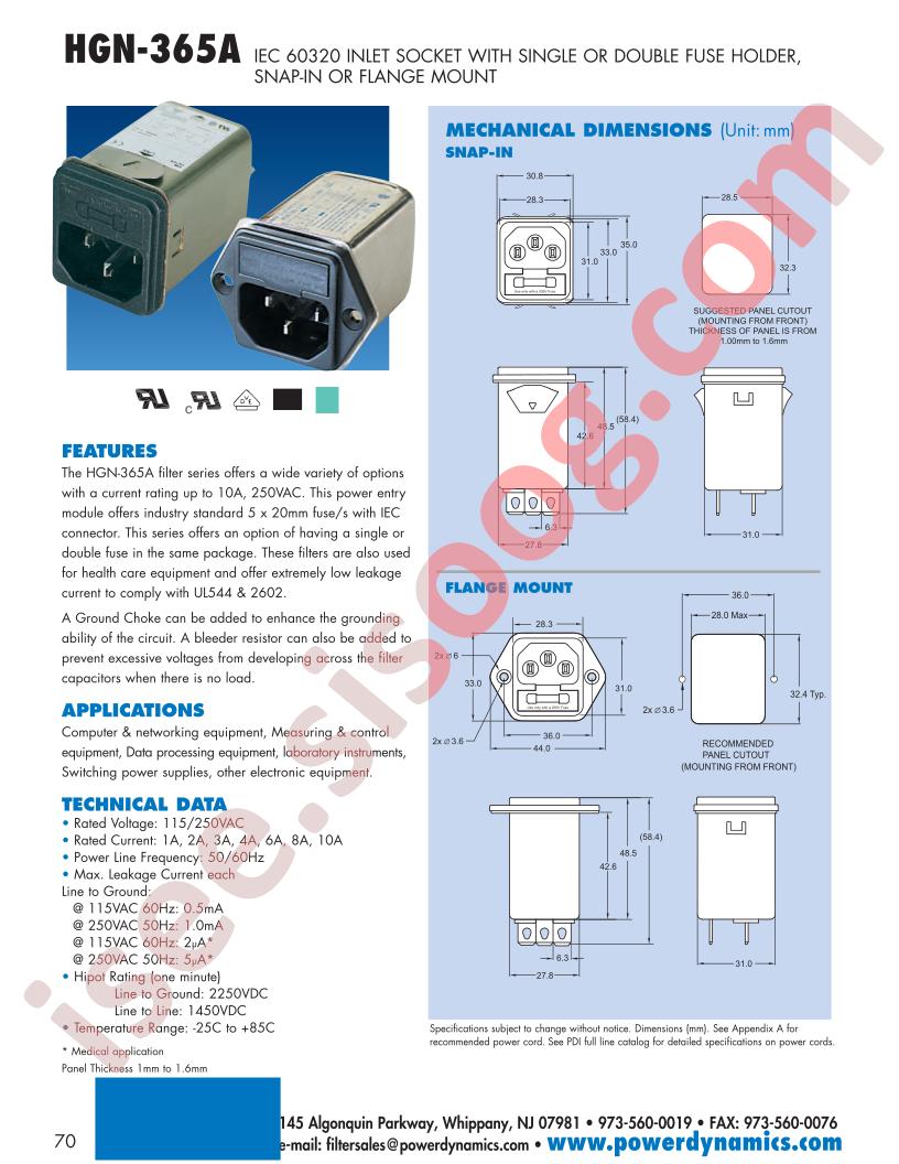 HGN-365A01S-18-1M3S