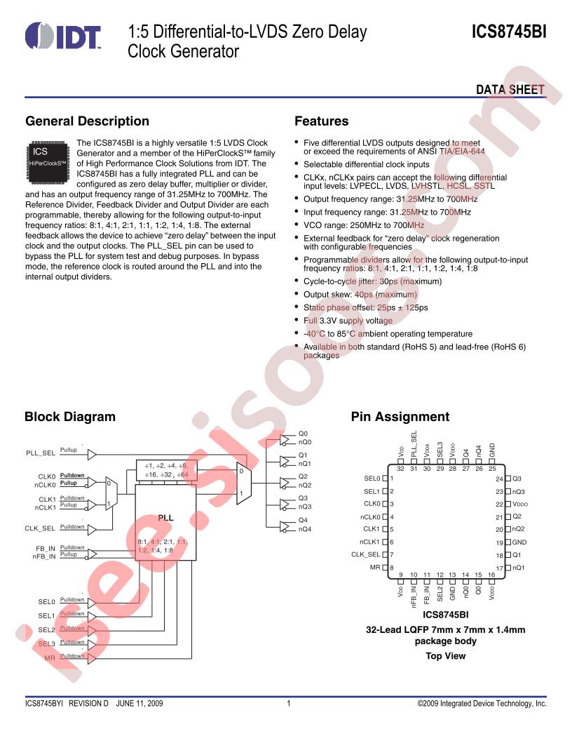 ICS8745BI