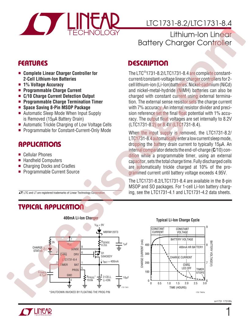 LTC1731EMS8-8.2