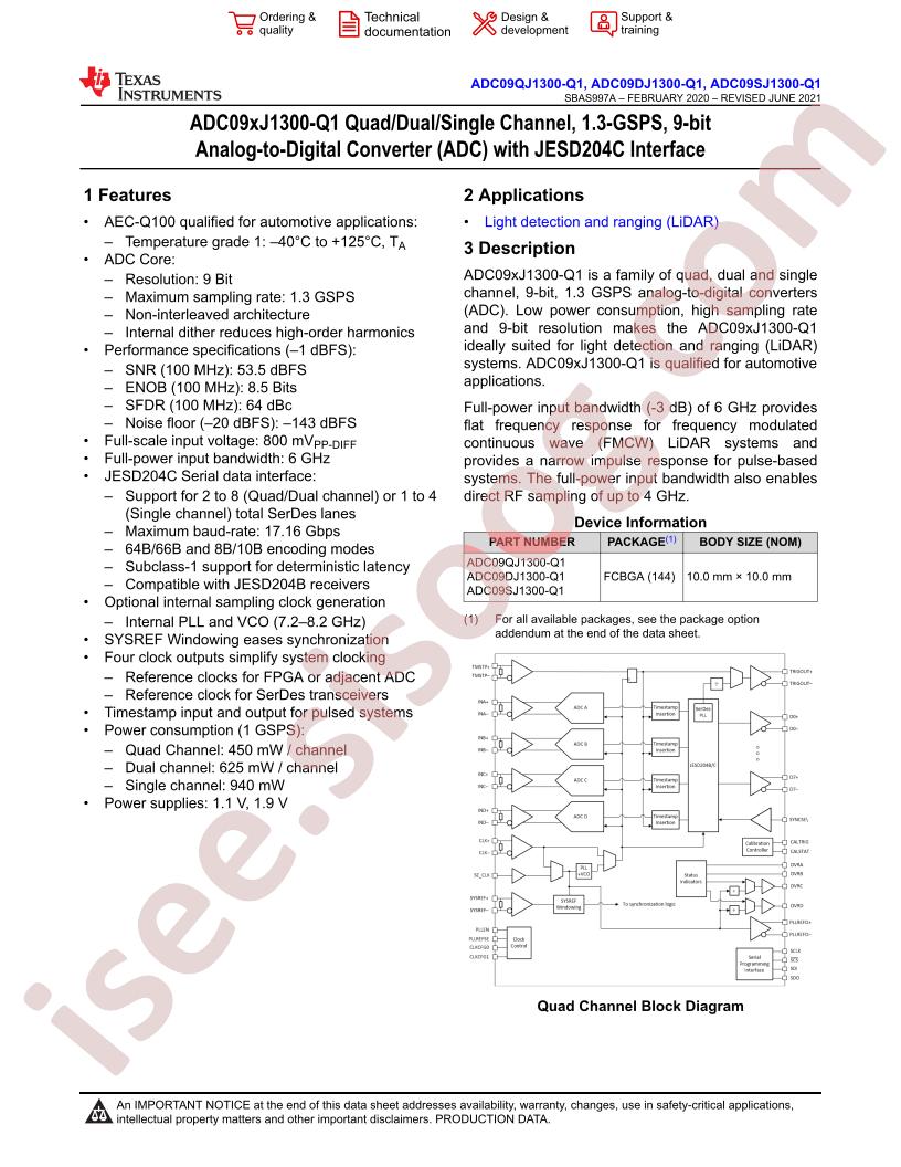 ADC09QJ1300-Q1