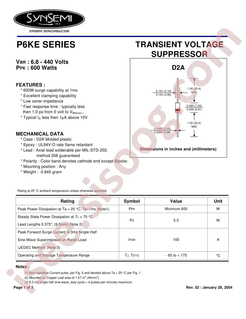 P6KE300CA