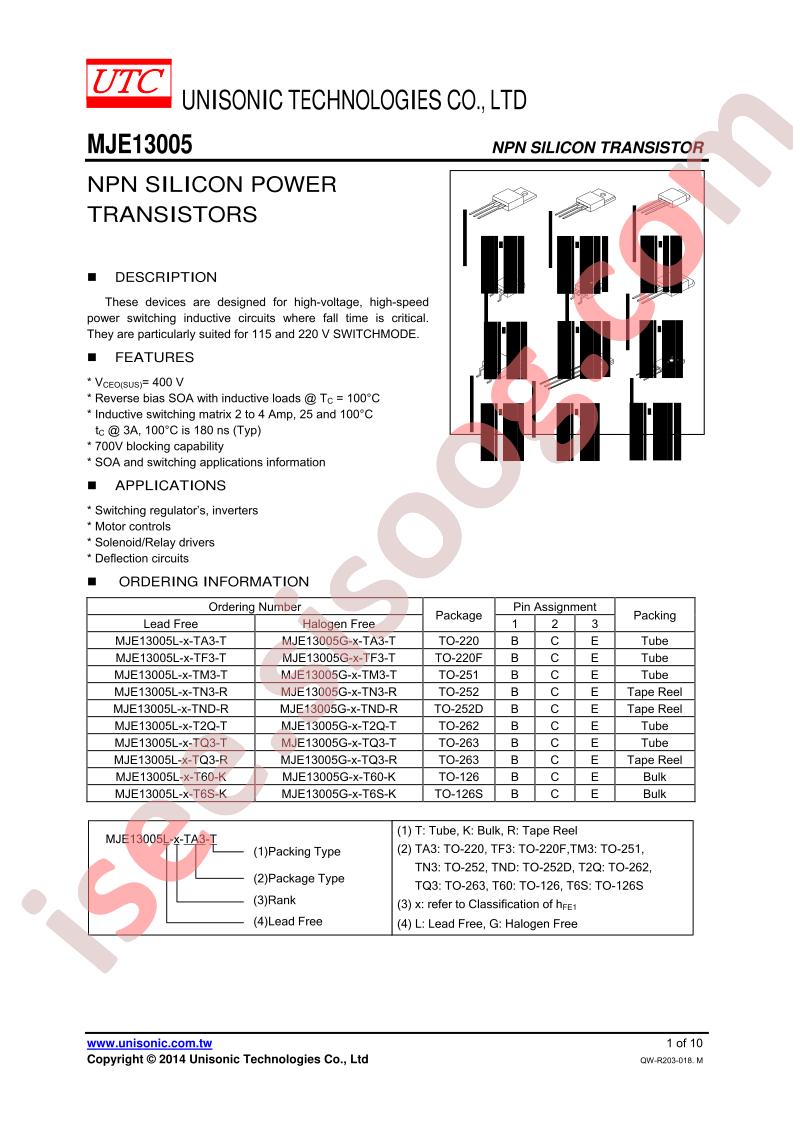 MJE13005L-B-TF3-T