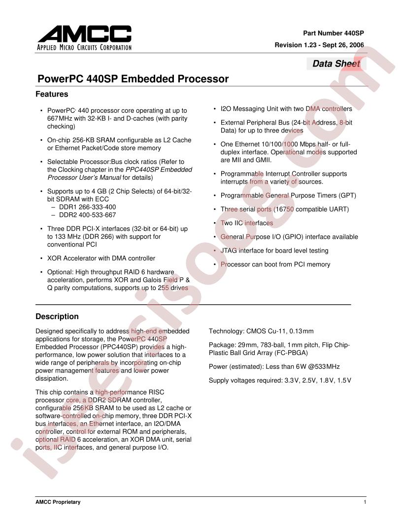 PPC440SP-AFC667C