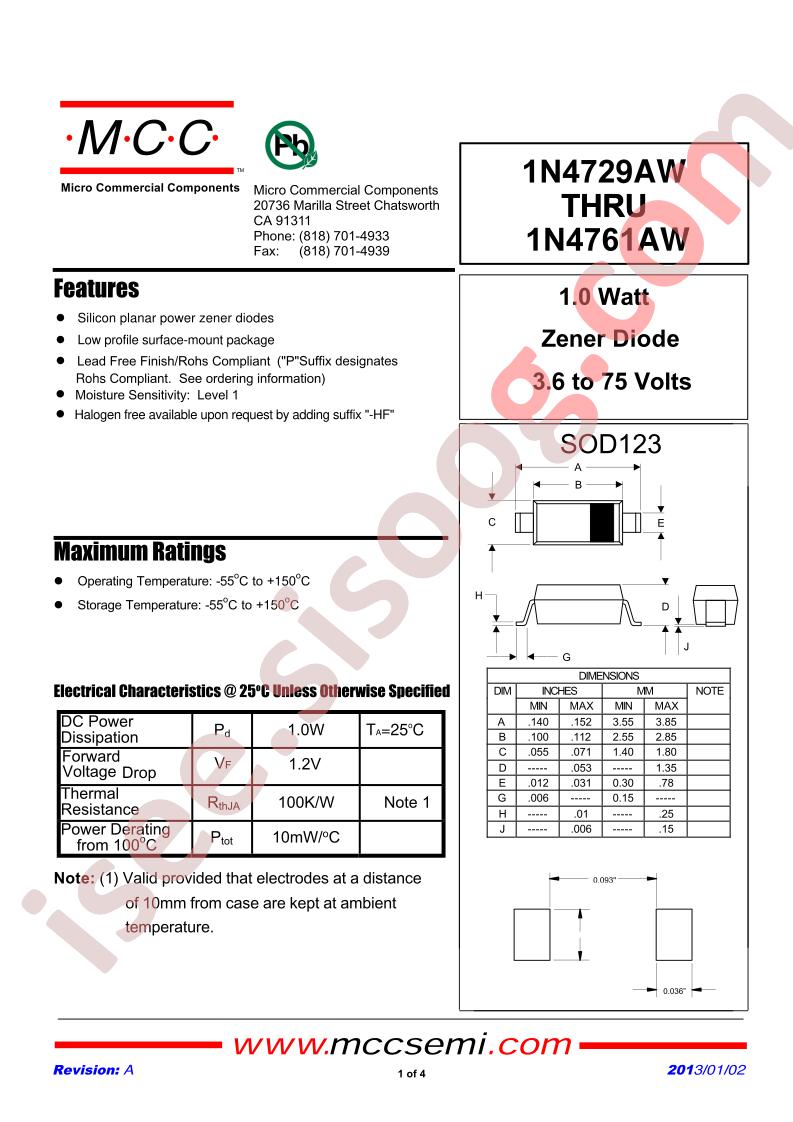 1N4729AW