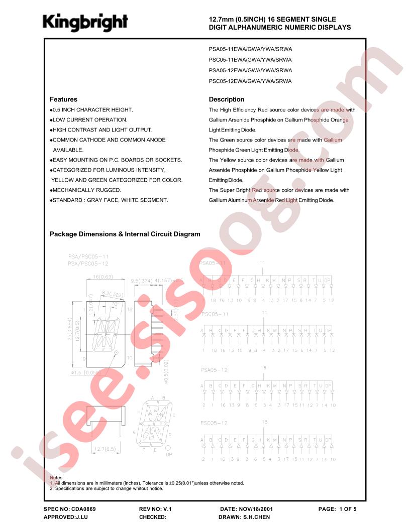 PSC05-11GWA