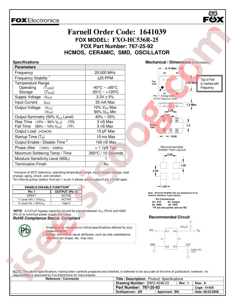 FXO-HC536R-25