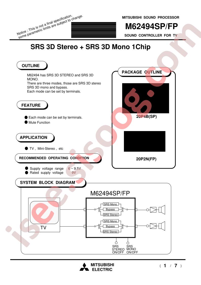 M62494SP