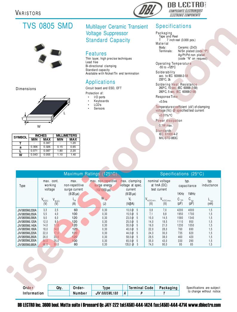 TVS0805SMD