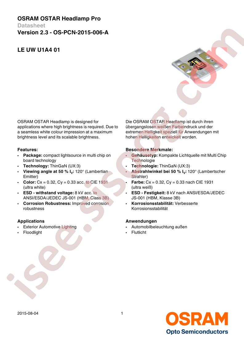 LEUWU1A401PCN