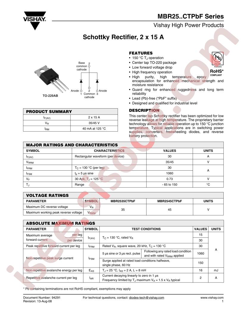 MBR25CTPBF
