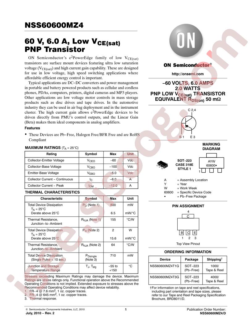 NSS60600MZ4T3G