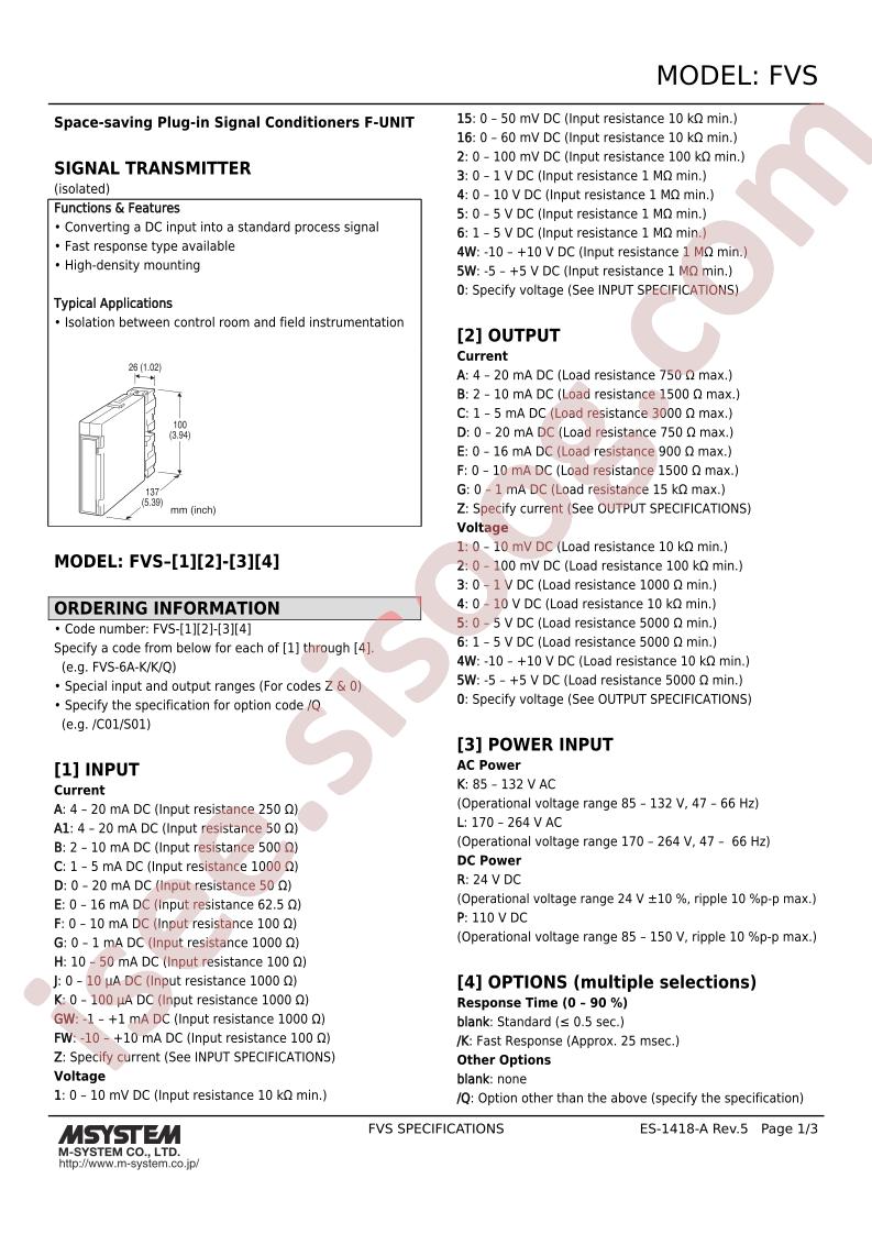 FVS-15W-R