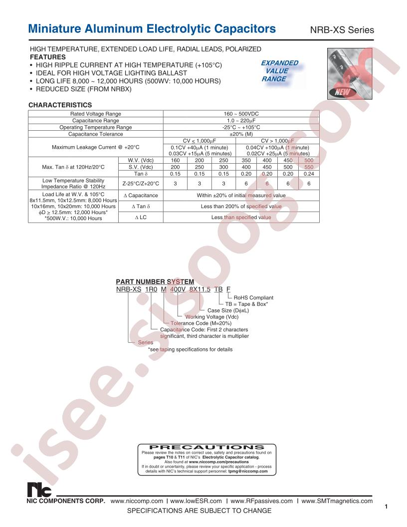 NRB-XS4R7M450V10X16F