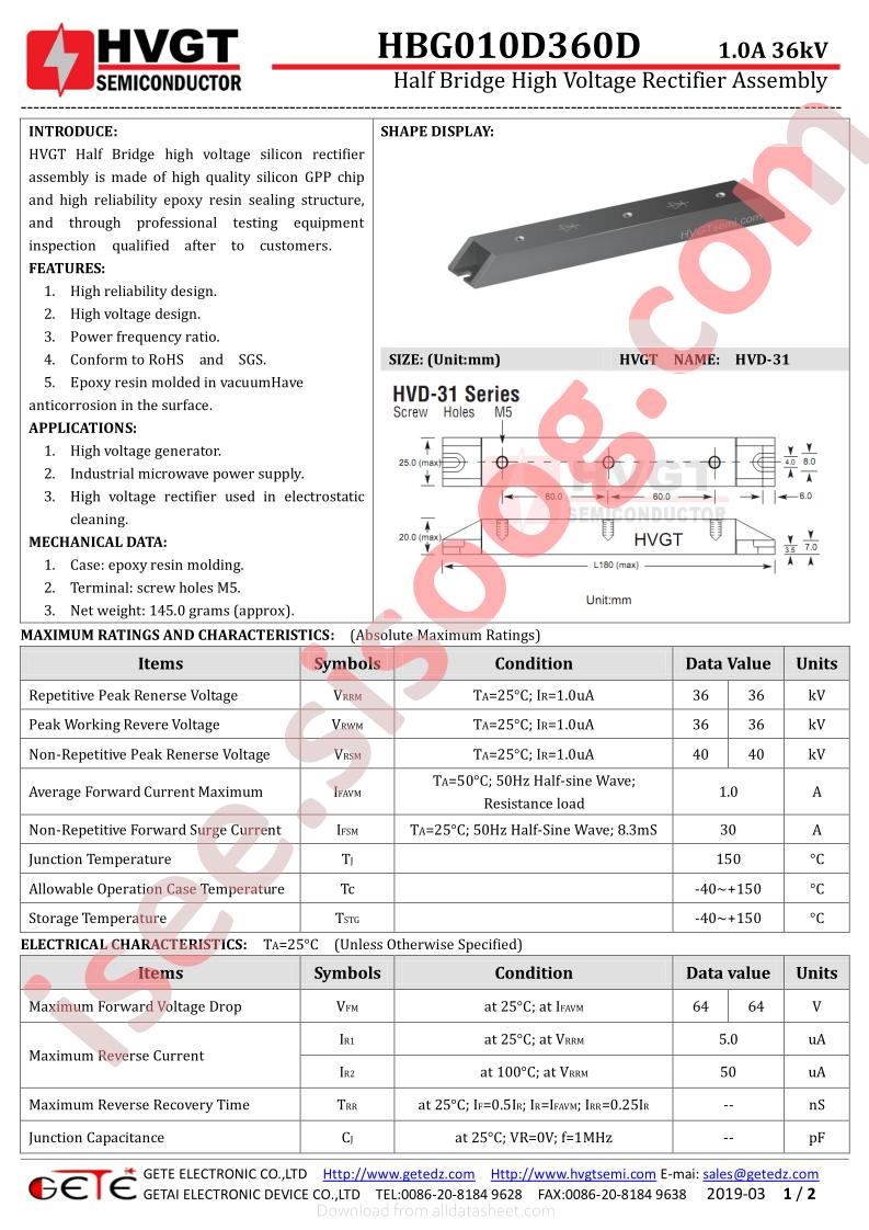 HBG010D360D