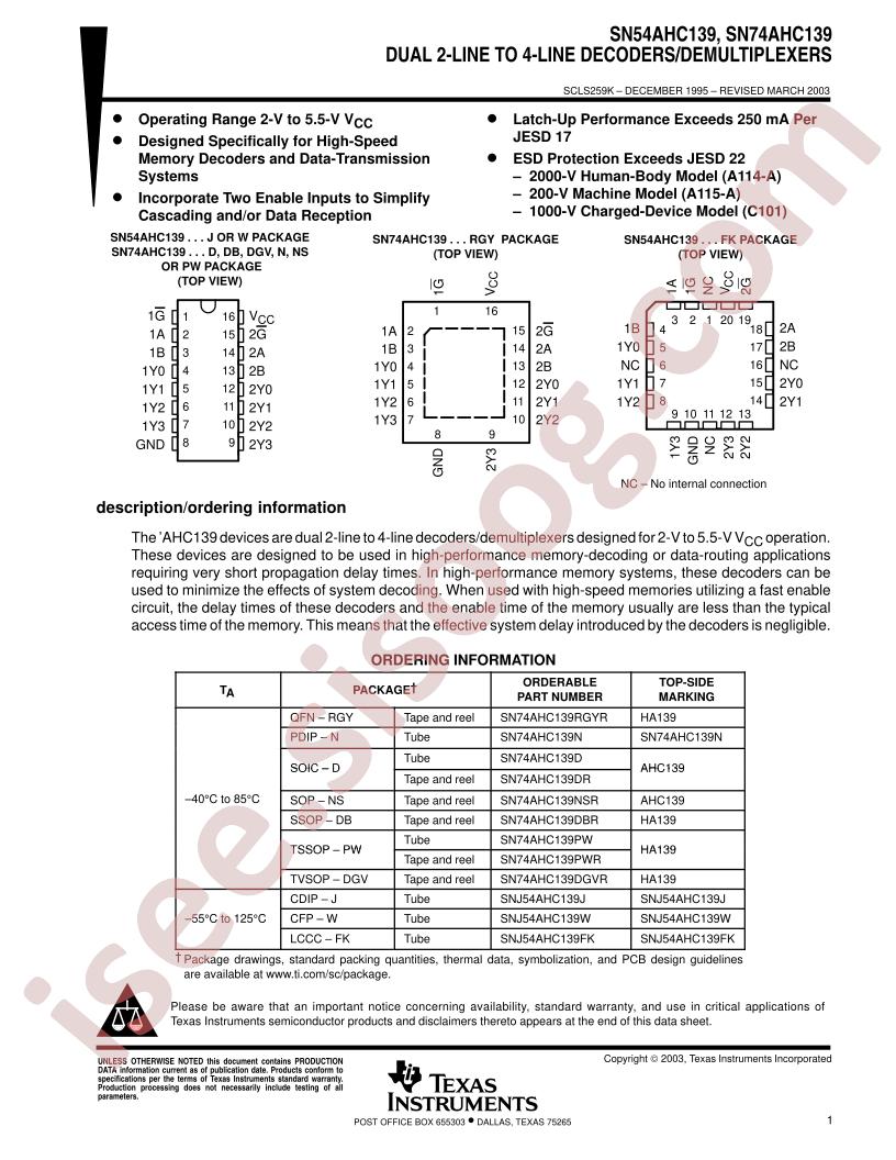 SN74AHC139D