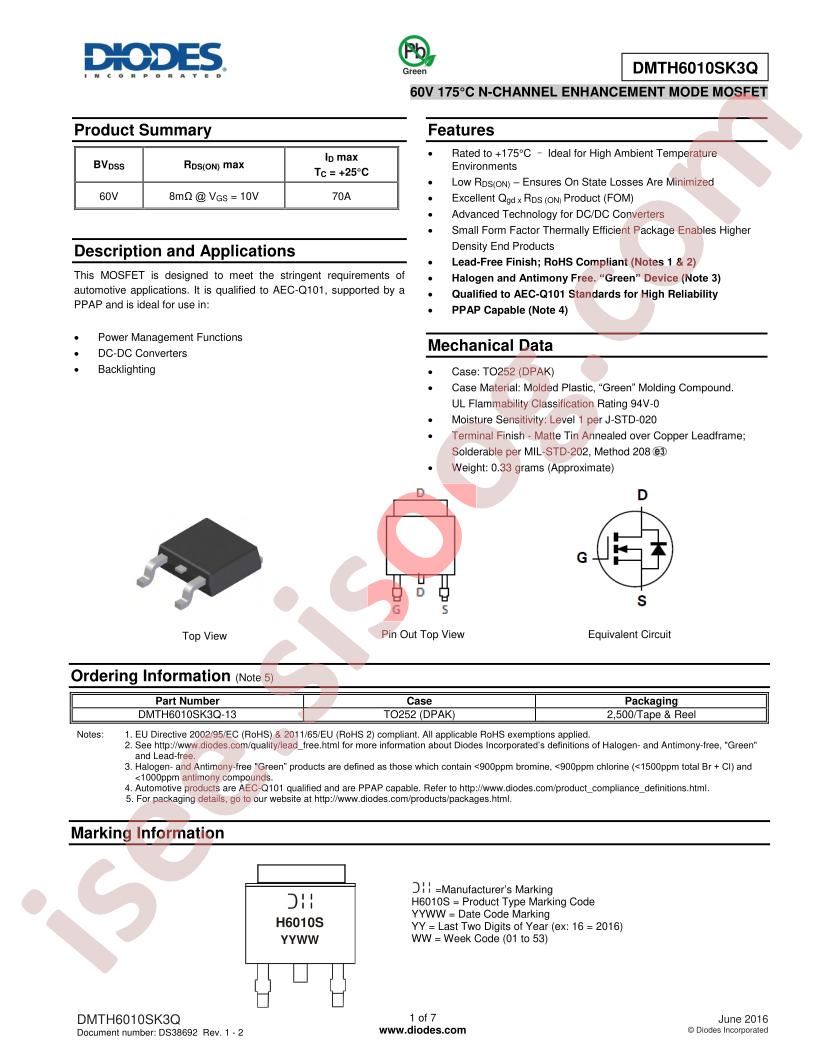 DMTH6010SK3Q
