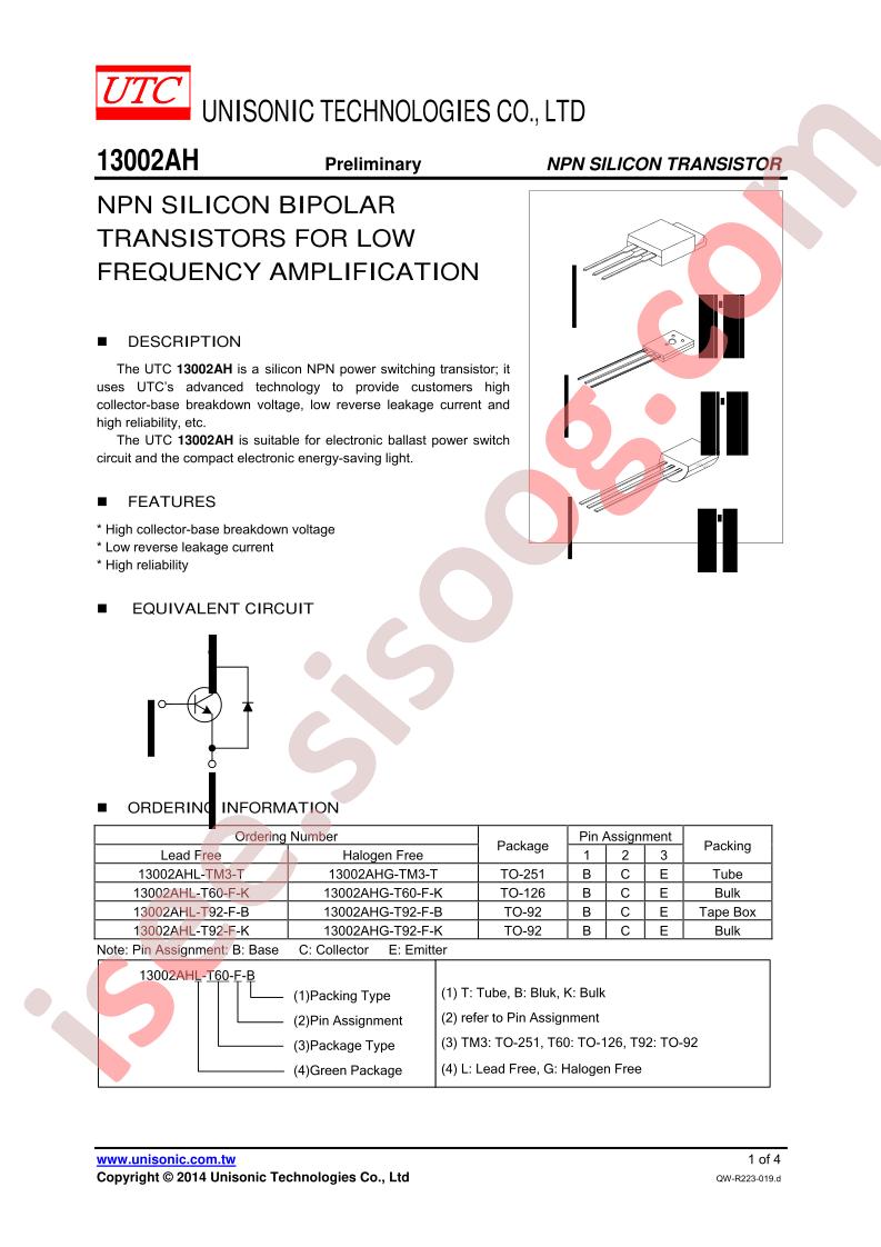 13002AHL-TM3-T