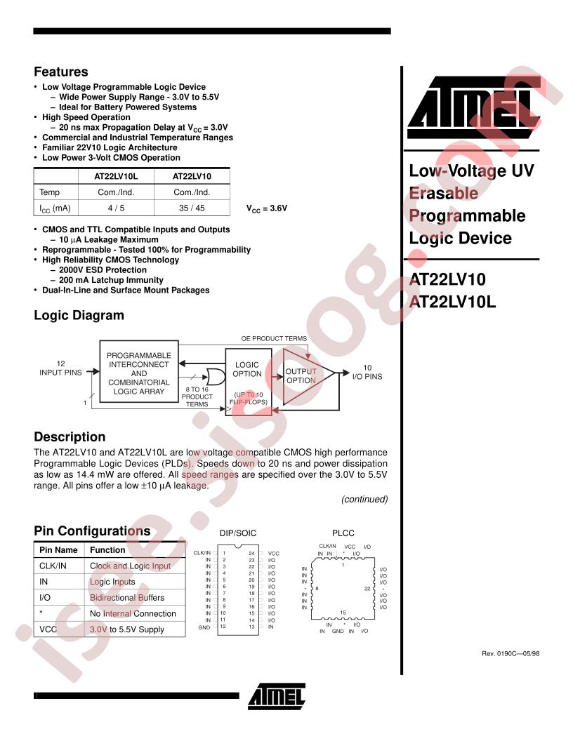 AT22LV10L-25SC