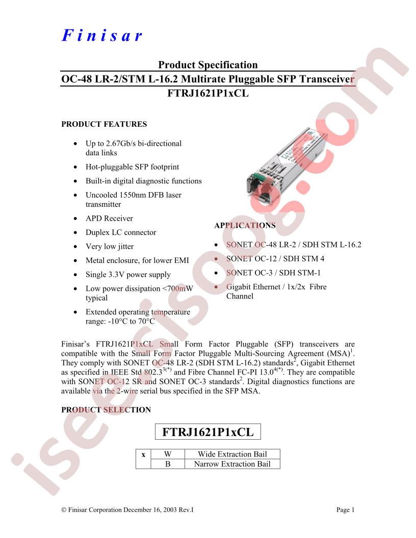 FTRJ1621P1WCL