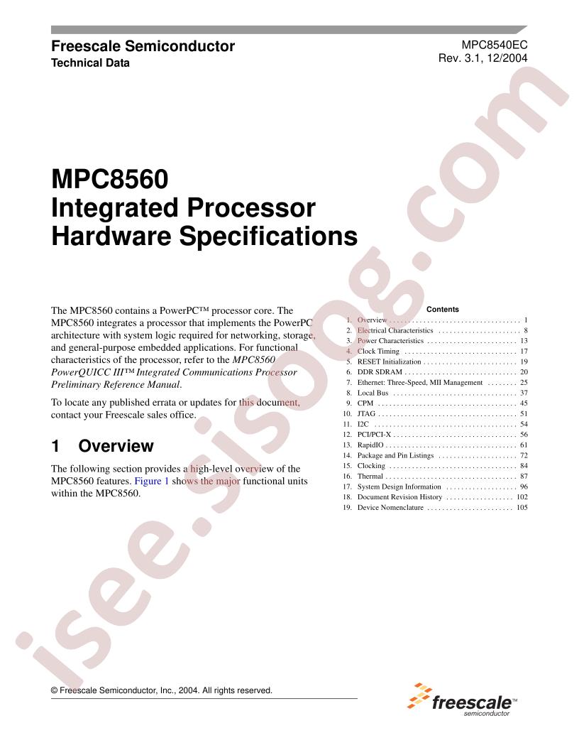 MPC8560CPXAPFB