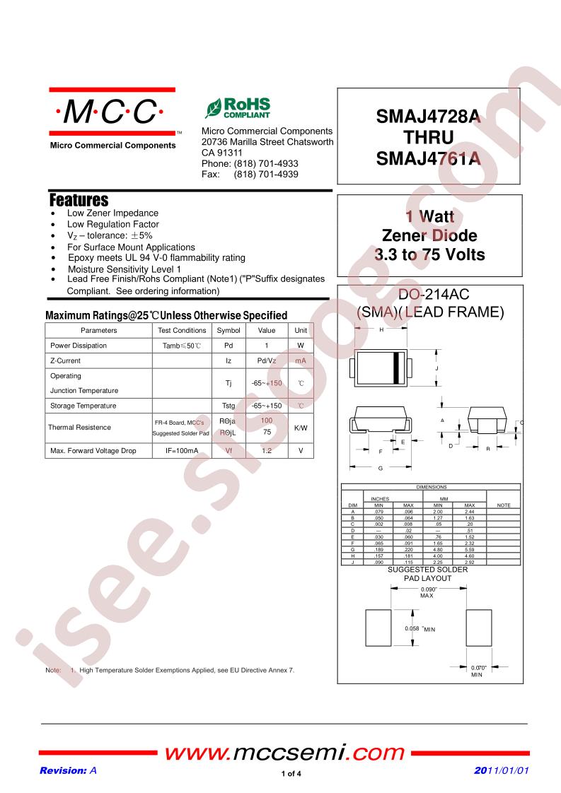 SMAJ4742A-TP