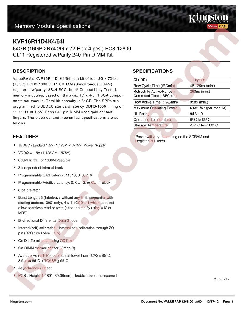 KVR16R11D4K4-64I