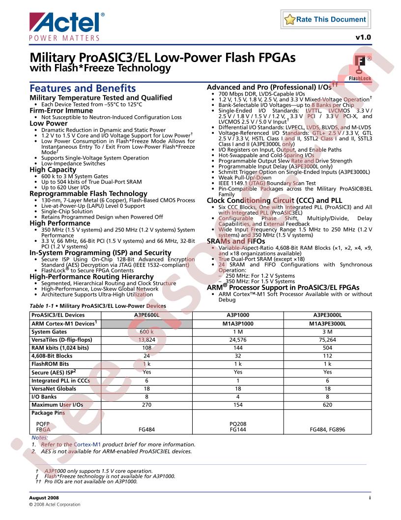 M1A3P1000-1FG144M