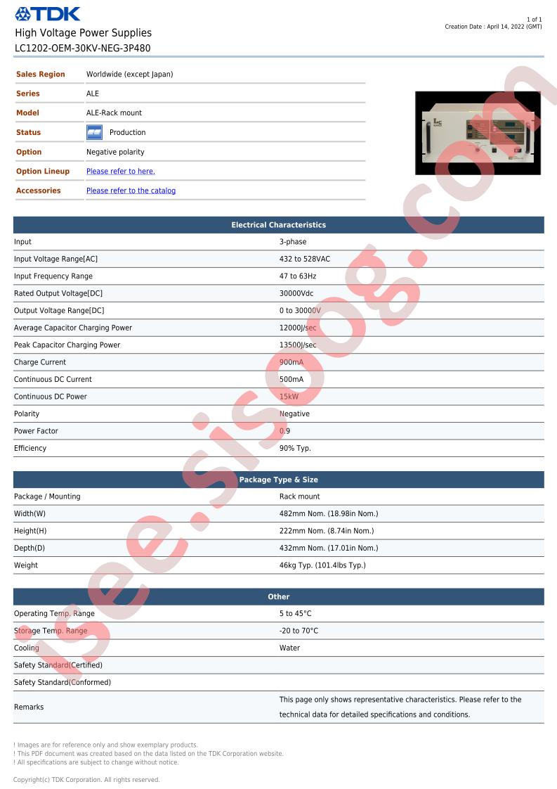 LC1202-OEM-30KV-NEG-3P480