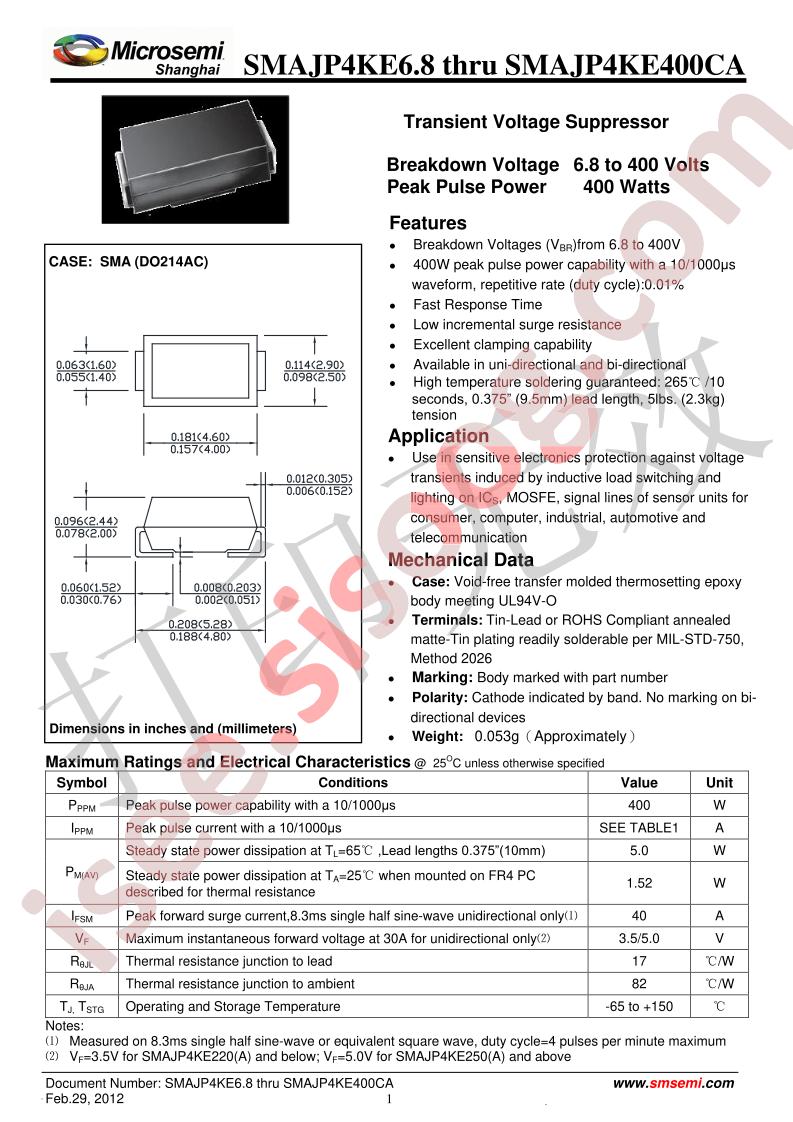 SMAJP4KE150A