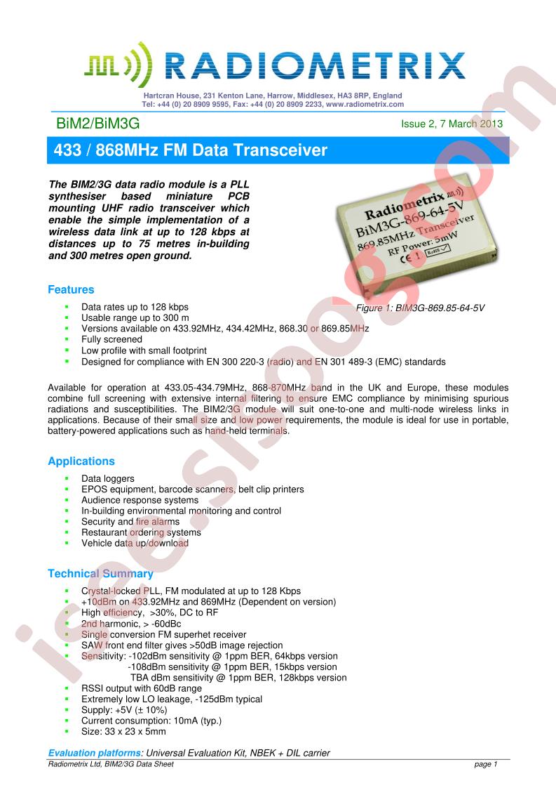 BIM3G-868.30-15-5V