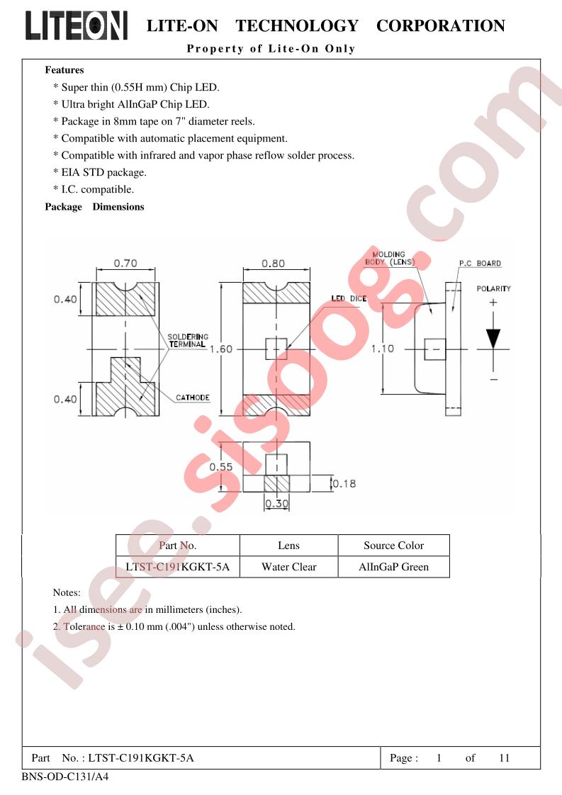 LTST-C191KGKT-5A