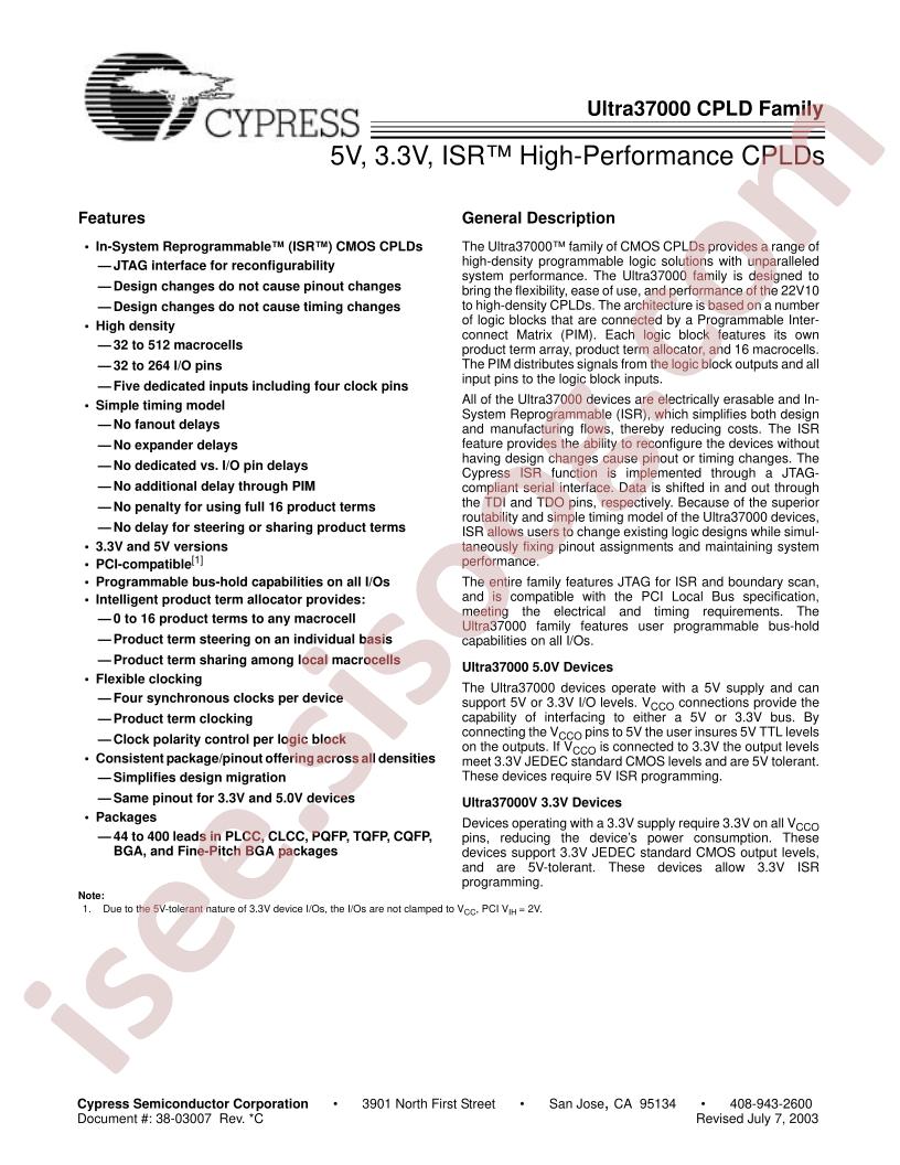 CY37032VP44-143AC
