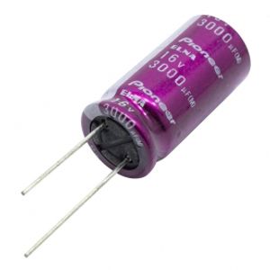 خازن الکترولیتی 3000uF / 16V ژاپنی مارک ELNA سری SILMIC