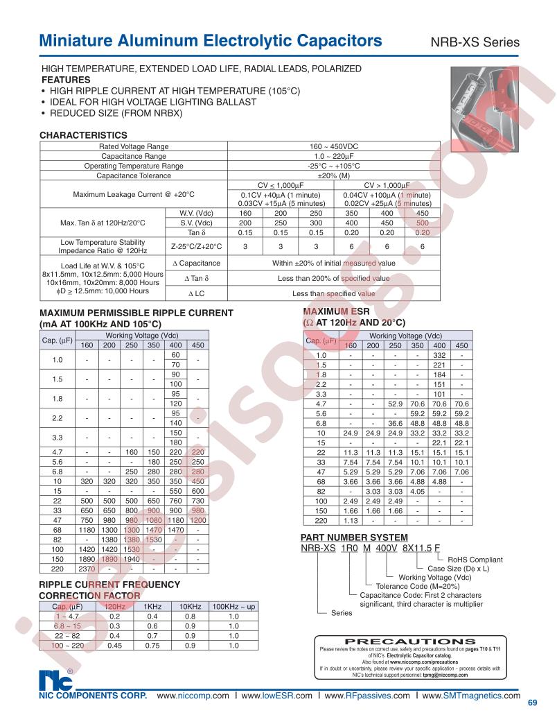 NRB-XS6R8M200V12.5X20F