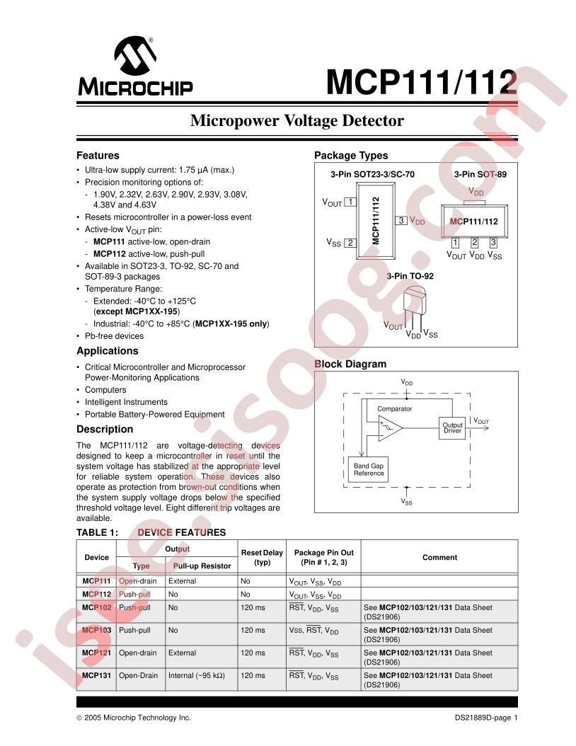 MCP111T-195ITT