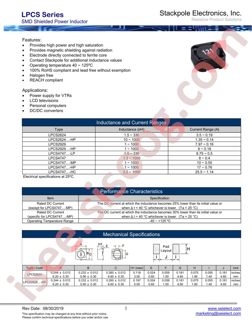 LPCS2624HPMT101-HP