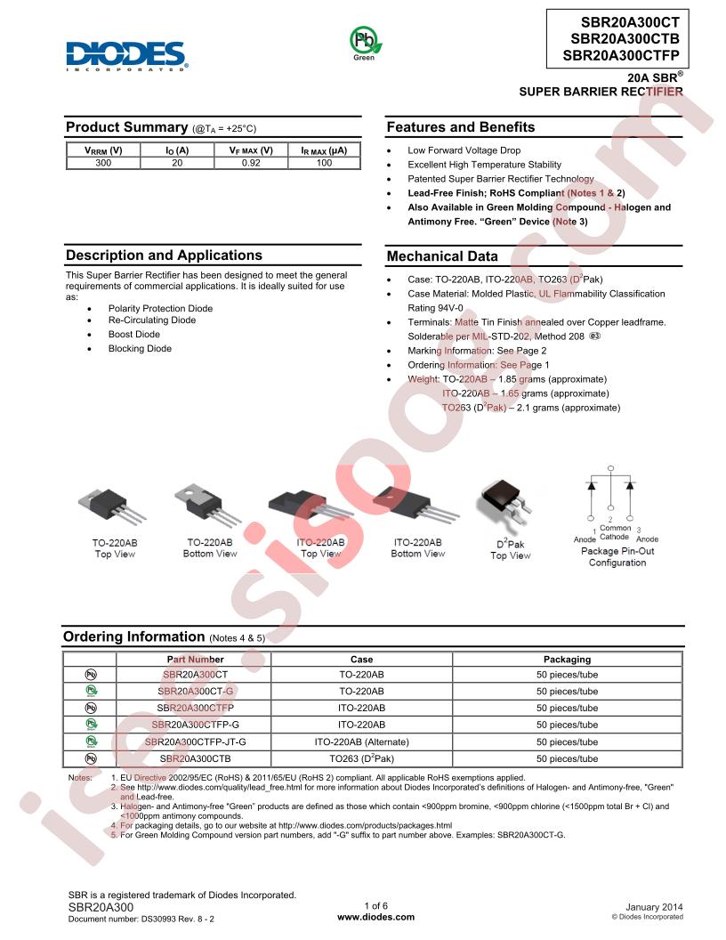 SBR20A300CTFP-JT-G