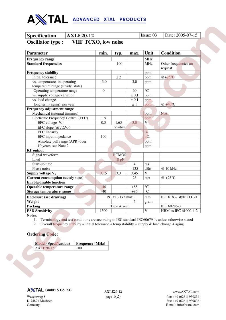 AXLE20-12