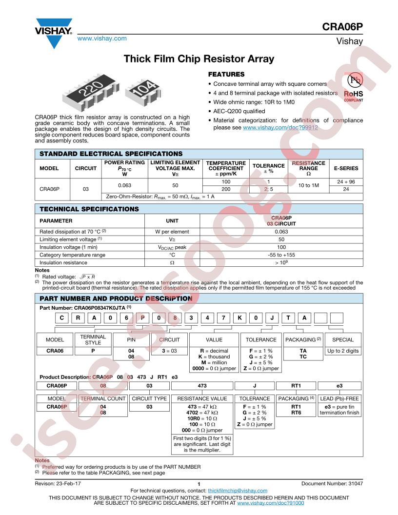 CRA06P0430000GTA